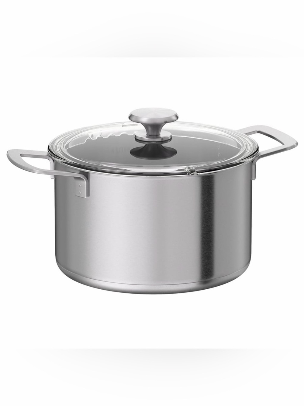 IKEA HEMKOMST 5.3 qt Stainless Steel Stockpot w/ Lid, Double Handles